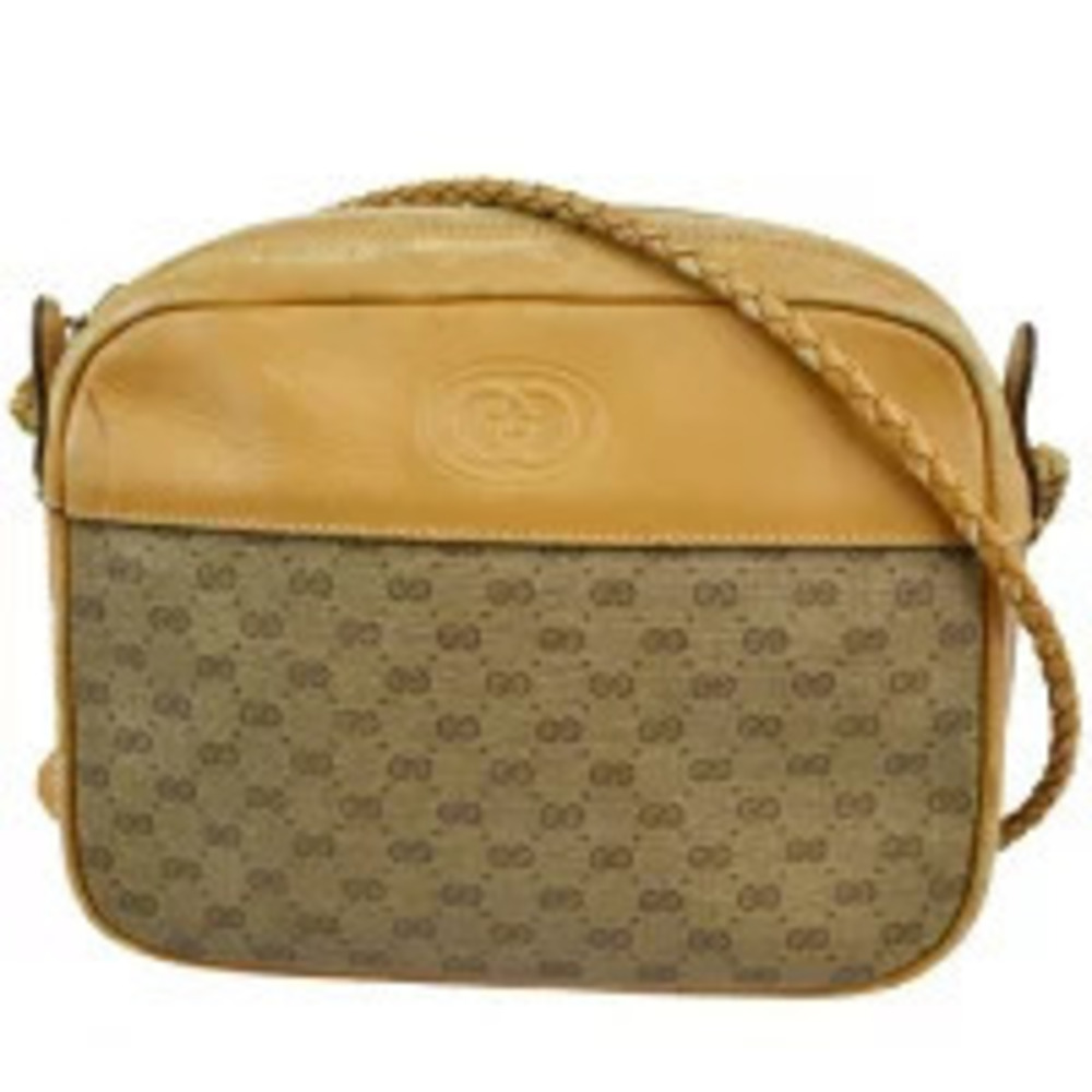 Gucci Shoulder Bag GG Interlocking Brown Leather